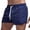 Navy Blue, variant on Summer Low-rise Elastic Waistband Drawstring Beach Surfing Shorts Breathable Side Irregular Trim Men Swimwear Shorts-Black,M