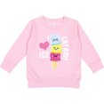 thumbnail image 2 of Inktastic I Love Ice Cream with Cute Ice Cream Cone Toddler Sweatshirt, 2 of 4