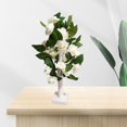 thumbnail image 4 of Lámpara de árbol de rosas LED Lámpara de de árbol de 24 LED Centro de de lámpara Gran decoración para el dormitorio para hogar Día de Blanco lechoso Yinane Lámpara Rose Tree, 4 of 7