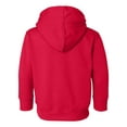 thumbnail image 2 of Couver Toddler Fleece Long Sleeve Hooded Pullover Sweatshirt with Side Seam Pockets, RED 5/6, 2 of 4