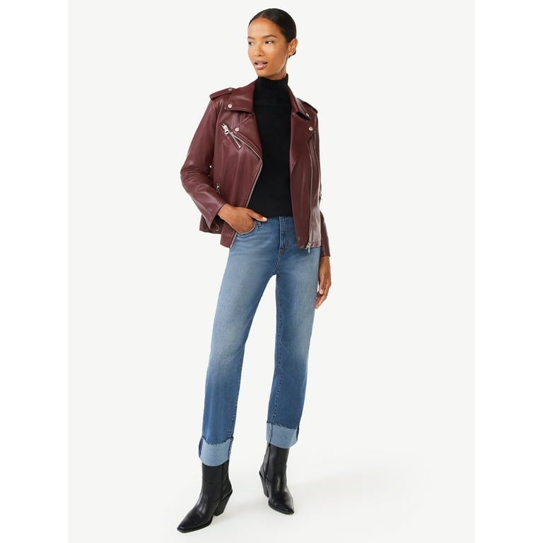 Walmart women's cheap moto jacket