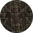thumbnail image 1 of Ahgly Company Indoor Round Abstract Brown Modern Area Rugs, 6' Round, 1 of 4