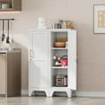 thumbnail image 2 of Metal Locker Cabinets with 1 Lockable Door and 2 Adjustable Shelves for File Storage,46" H White Small Locking Cabinet with 2 Keys for Bathroom,Office,School,Easy Assembly, 2 of 14