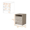 thumbnail image 6 of Knubmt 2 Drawers Nightstand with Metal Handle, Wood Beside Table for Living Room, Bedroom, 6 of 7