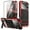 Red, variant on Dteck for iPhone 16 Pro Max Case with Tempered Glass Screen Protector, Full-Body Military Grade Rugged Shockproof Cover with Kickstand and Full Glass Camera Lens Protector 6.9-inch,Black