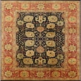 thumbnail image 1 of Ahgly Company Indoor Square Mid-Century Modern Saffron Red Oriental Area Rugs, 5' Square, 1 of 6