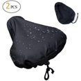 thumbnail image 1 of 2 paquetes： Funda impermeable para la lluvia del asiento de la bicicleta con cordón, resistente a la lluvia y al polvo brillar Electrónica, 1 of 5