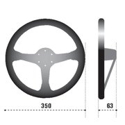 Sparco 015L800SC L777 Steering Wheel, Black, Suede