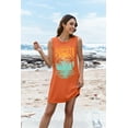 thumbnail image 5 of VILOVE Women Summer Sleeveless Coconut Tree Graphic Sundress Beach Vacation Mini Tank Dress, 5 of 7
