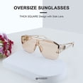 thumbnail image 4 of Gafas de sol cuadradas con parte superior plana y protección de una pieza sin marco, 4 of 4