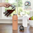 thumbnail image 5 of Healthy Human Stainless Steel Water Bottle | Double Walled Vacuum Insulated Water Thermos for Adults | Eco-Friendly Travel Bottles with Leak Proof Lid (Peach, 21 oz/ 621 ML), 5 of 5