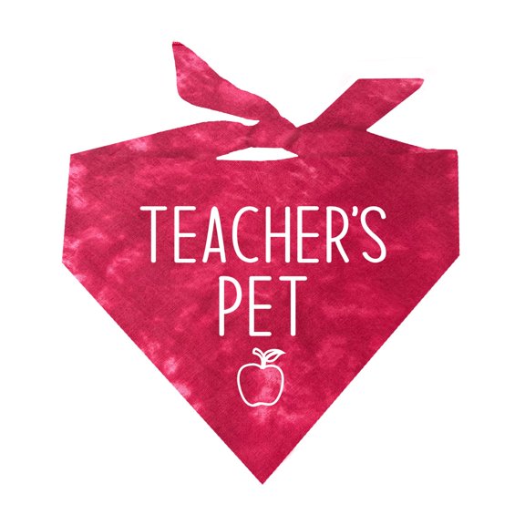 Teacher's Pet Scrunch Tie Dye Pattern Triangle Dog Bandana