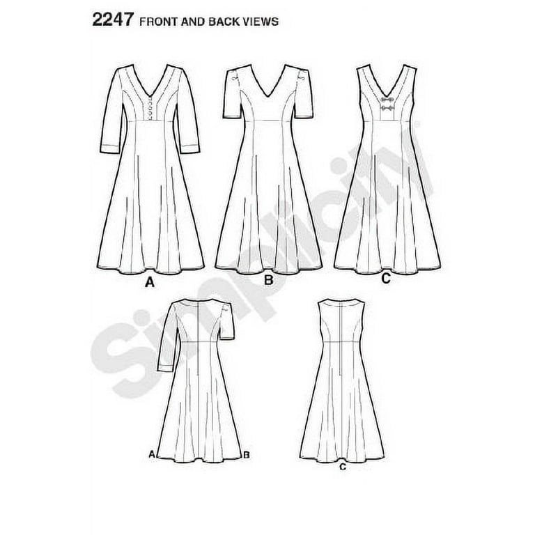 【ファッション通販】 Simplicity Plus Size 20W-28W Dress Pattern, 1 Each - Walmart.com 裁縫材料