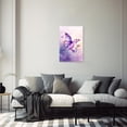 thumbnail image 2 of ZHONGYUTONG Butterfly Canvas Wall Art Pink with Purple Butterfly Pictures Wall Decor Watercolor Painting for Girl Bedroom Decor Framed (12.00" x 18.00"), 2 of 5