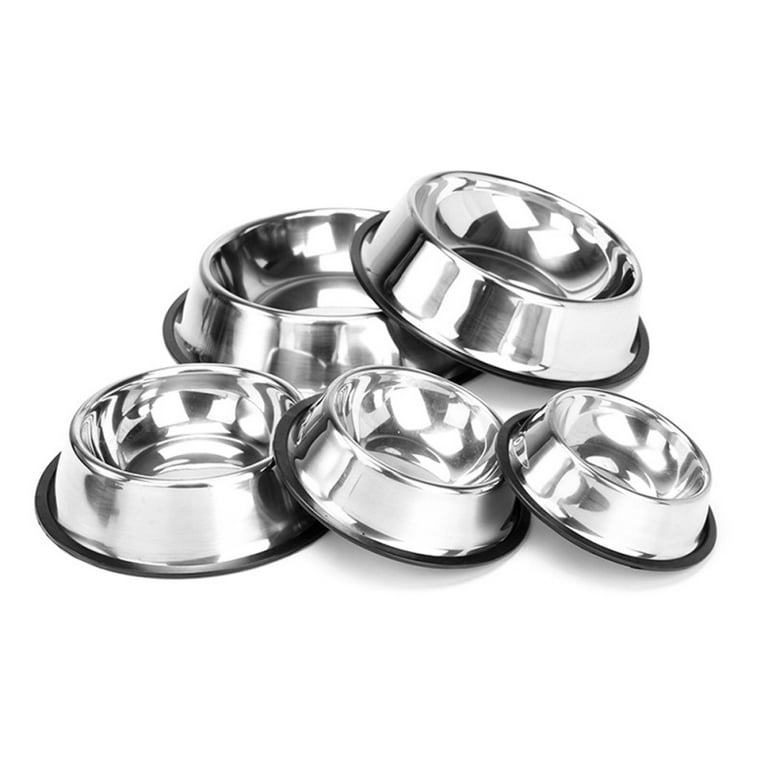 Clearance! Pet Durable and Non-toxic Senior Bowl,Stainless Steel Dog Bowl  with Rubber Base for Small/Medium/Large Dogs,Pet Dog Pets Feeder Bowl and Water  Bowl Perfect Choice 