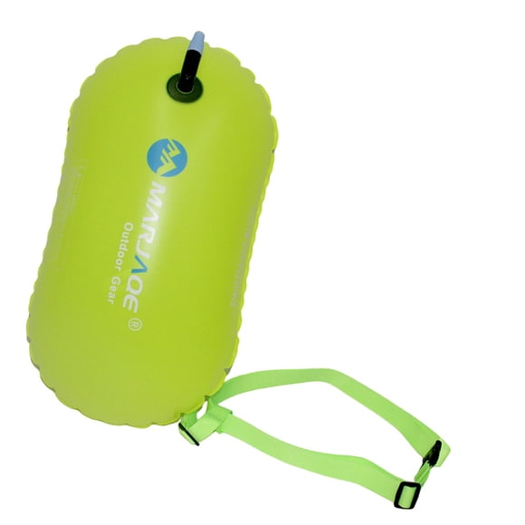 Burbuja de natación, flotador de boya, flotador de seguridad inflable para aguas abiertas, kayakistas, Amarillo