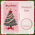 thumbnail image 2 of Colorful Design Christmas Banner Festive Xmas Display Christmas Tree Pattern Star Decor Holiday Background for Christmas Party Holiday Celebration Indoor Decoration, 2 of 9