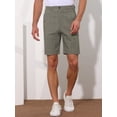 thumbnail image 2 of Unique Bargains Men's Classic Plaid Shorts Flat Front Business Checked Chino Shorts 36 Dark Brown, 2 of 6