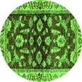 thumbnail image 1 of Ahgly Company Indoor Round Oriental Green Traditional Area Rugs, 4' Round, 1 of 4