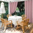 thumbnail image 2 of 1 Panel Outdoor Curtains for Patio Waterproof 54"x84", Vintage Nude Pink Weatherproof Privacy Outsides Curtains, Farmhouse Retro Solid Color Linen Texture Grommet Thermal Drapes for Cabana Porch, 2 of 8
