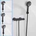 thumbnail image 2 of Shower System Kit High Pressure Shower Head and Handheld Shower  Matte Black Brass Valve Dual Shower Head Hose, 2 of 10