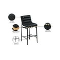 thumbnail image 2 of Meridian Furniture Vegan Leather Bar Stool, Black, 2 of 7
