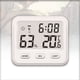 thumbnail image 5 of EeaseMX Termómetro higrómetro de interior con reloj para casa, oficina, habitación de bebé, sin batería (blanco), 5 of 8