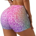 thumbnail image 3 of Athletic Shorts for Women, Colorful Glitters Seam Womens Shorts High Waisted Sport Running Workout Gym, 3 of 8