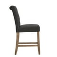 thumbnail image 4 of Weston Home Santine Tufted Rolled Back 24" Counter Height Stools, Set of 2, Dark Grey, 4 of 7