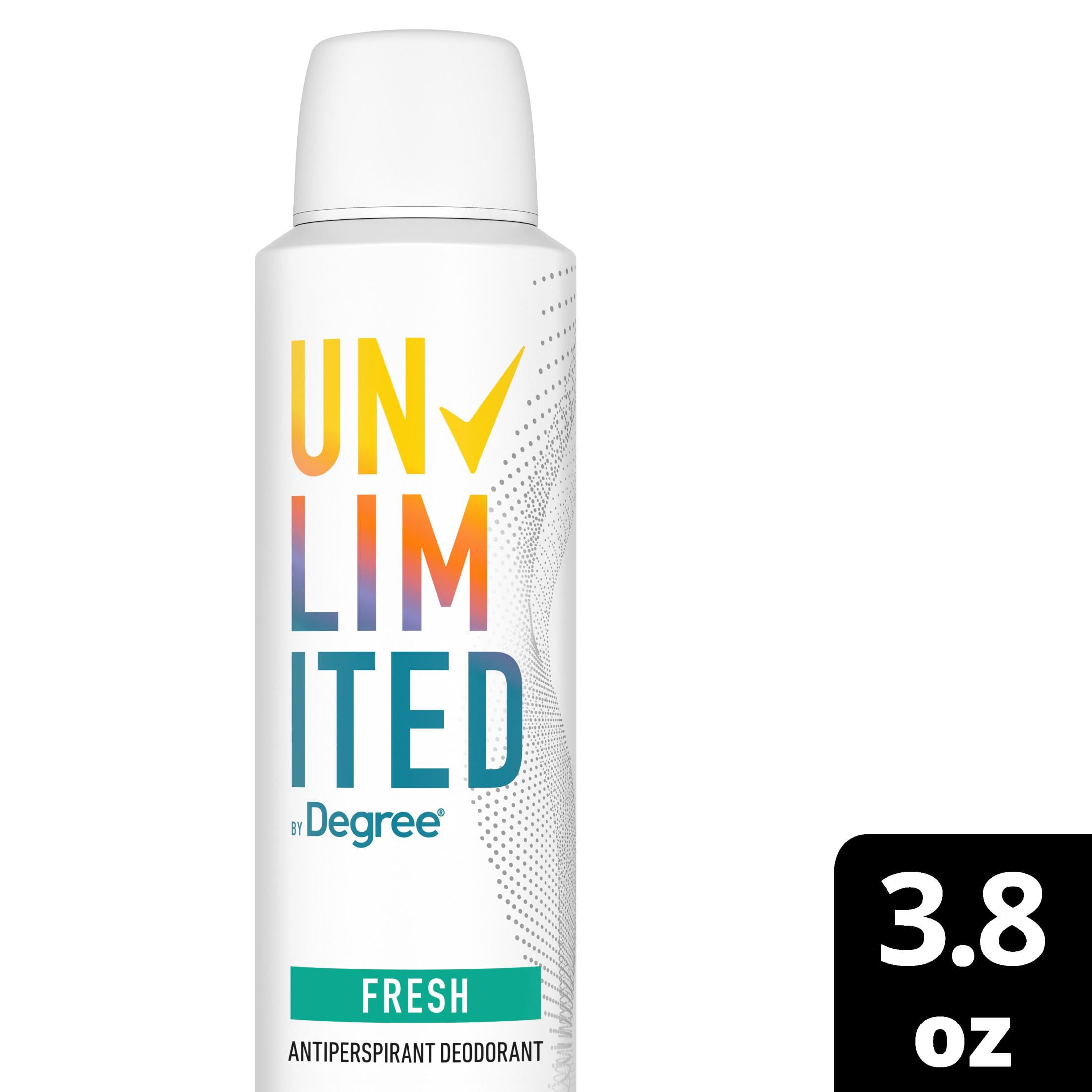 Degree Unlimited Long Lasting Antiperspirant Deodorant Dry Spray, Fresh, 3.8 oz