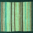 thumbnail image 1 of Ahgly Company Indoor Square Abstract Turquoise Blue Modern Area Rugs, 8' Square, 1 of 4