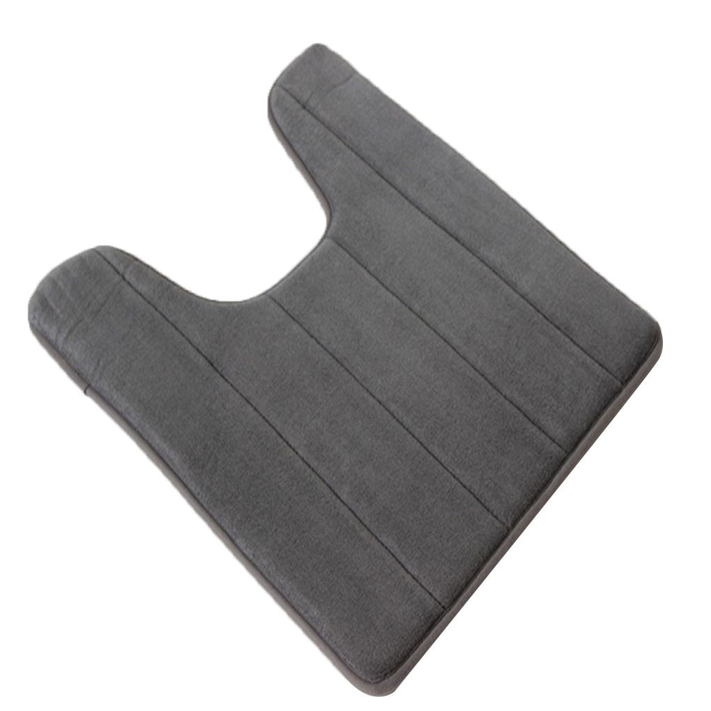 TureClos Utype Memory Cotton Toilet Mat Carpet Antislip Elastic