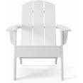 thumbnail image 4 of Flats & Castles Ellie Outdoor HDPE Weather Resistant Modern Adirondack Chair (White), 4 of 16