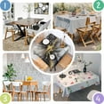 thumbnail image 4 of Black Gray Gold Marble Pattern Square Tablecloth,Waterproof Square Table Cover,Wipeable Spillproof Washable Table Cover for Home Kitchen Party Decor 60"x60"(152x152cm), 4 of 6