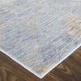 thumbnail image 3 of Feizy Laina Transitional Gradient & Ombre, Tan/Ivory/Blue, 3' x 5' Accent Rug Easy Care Pet & Kid Friendly Stain Resistant Industrial Abstract Floor Rug for Living room Bedroom, 3 of 8