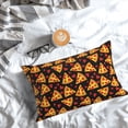thumbnail image 5 of Pofeuu Cartoon Pizza Print Polyester Microfiber Plush Pillowcases, Super Soft and Cozy Pillow Case Covers with Envelop Closure（Pillow core not included）-20"x30", 5 of 6