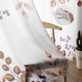 thumbnail image 5 of Brown Eucalyptus Fall Sheer Curtains 84 Inches Long 2 Panels Set, Window Sheer Curtains for Living Room/Bedroom, Botanical Weeping Leaves Pastoral Light Filtering Rod Pocket Curtain 52'' x 84'' x 2, 5 of 7