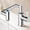 Chrome, variant on Brushed Nickel 1080 Rotatable Height Adjustable Single Handle Bathroom Faucet with Digital Temperature Display