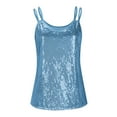 thumbnail image 3 of Women's Sequin Sparkly Tank Top Camisoles Summer Sleeveless Shirts Casual Solid Color Cami Blouses for Club Party Performance V-Neck Concert Vests Outfits, 3 of 7