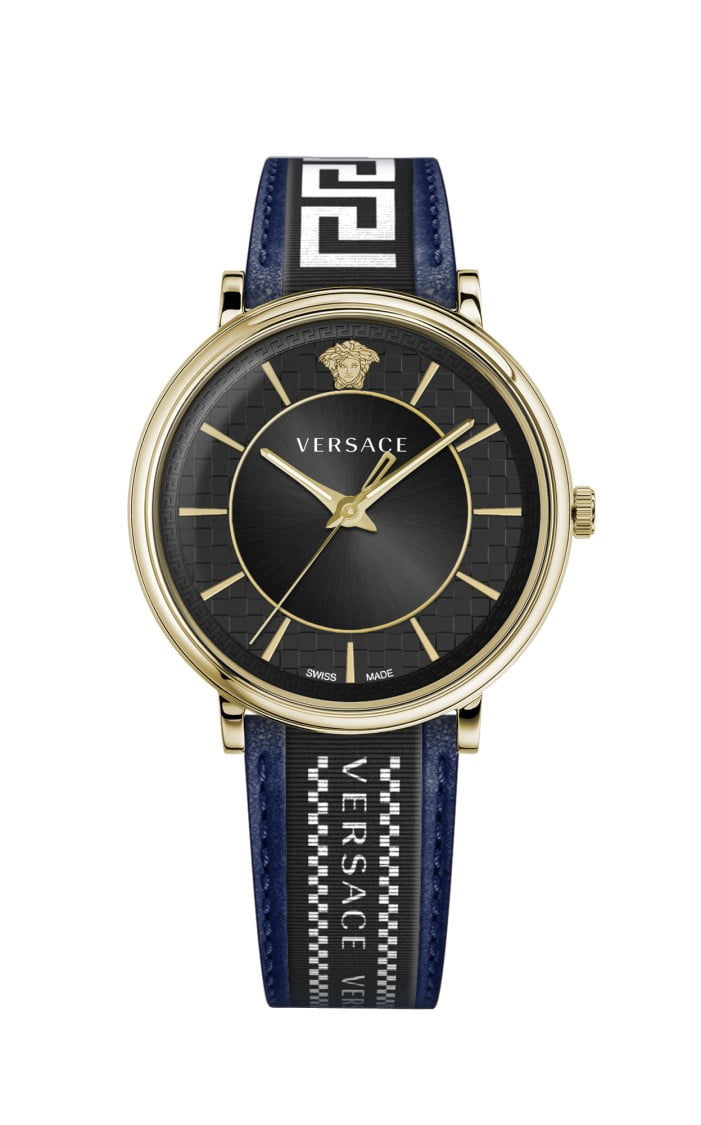 Versace V-Chrono Chronograph Quartz Blue Dial Men's Watch