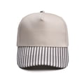 thumbnail image 2 of LIZENG Beige Top Striped Brim Baseball Cap for Women Men Two Tone Trucker Hat Lightweight Soft Cotton Adjustable Curved Bill Dad Hat Casual Outdoor Sun Hat, 2 of 4