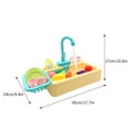 thumbnail image 5 of HUMJUSE Electric Kitchen Sink Toys, Children Electric Dishwasher Playing Toy, Kids Role Play Kitchen Sink with Running Water, Preschool Education Pretend Role Play Toys for Boys Girls, 5 of 5