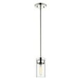 thumbnail image 4 of Nuvo Lighting Intersection 1 Light Mini Pendant Polished Nickel with Clear Glass - Polished Nickel, 4 of 6