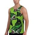 thumbnail image 2 of Honeii cartoon largemouth bass fish Pattern Men's Workout Tank Top Casual Sleeveless Gym Muscle Shirts Bodybuilding Tee-3X-Large, 2 of 7