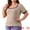 Light Camel, variant on DARING DIVA Women's Plus Square Neck Ribbed Slim Fit Tee 1X Black