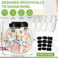 thumbnail image 5 of HLONK 4 Sets Plastic Candy Jar with Lid And 4 Scoops 33.8oz Clear Containers for Candy Buffet Round Cookie Jars with Labels for Snack Food Kitchen Counter Decorative Display Party, 5 of 5