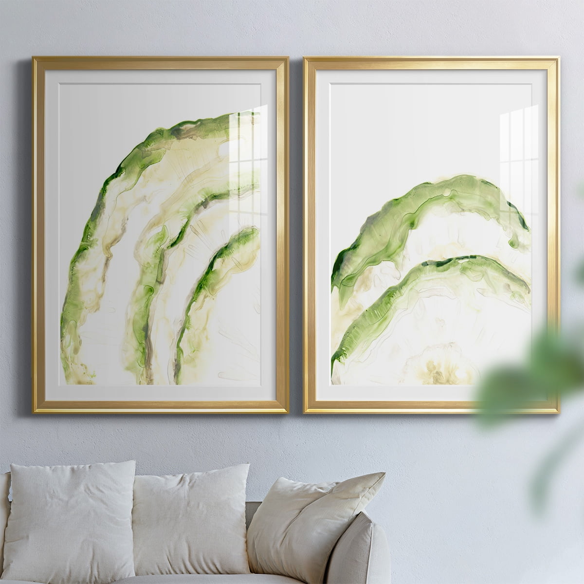 Wexford Home Lichen Halo I Premium Framed Print, 30.5" x 42.5" - Ready to Hang, Gold (Set of 2)