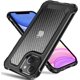 thumbnail image 1 of Funda para iPhone 13, [grado militar a prueba de golpes] [parte trasera de fibra de carbono dura] [marco de parachoques de TPU suave] antiarañazos, resistente a huellas dactilares, funda protecto, 1 of 5