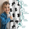thumbnail image 3 of Blackout Kids Curtains,Black Cat White Pattern Children's Insulated Curtains Set Of 2,Bedroom Essentials,Toddler Room Decor 42"x54", 3 of 5