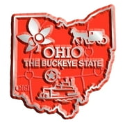 Ohio The Buckeye State Map Fridge Magnet